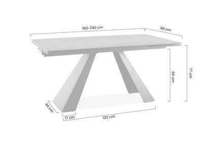 Rozkladací stôl Zanivo 160-240x90 cm keramický - tyrkysový mramor / čierny Stôl rozkladany Zanivo 160-240x90 cm ceramiczny - Tyrkysová mramor / Čierny