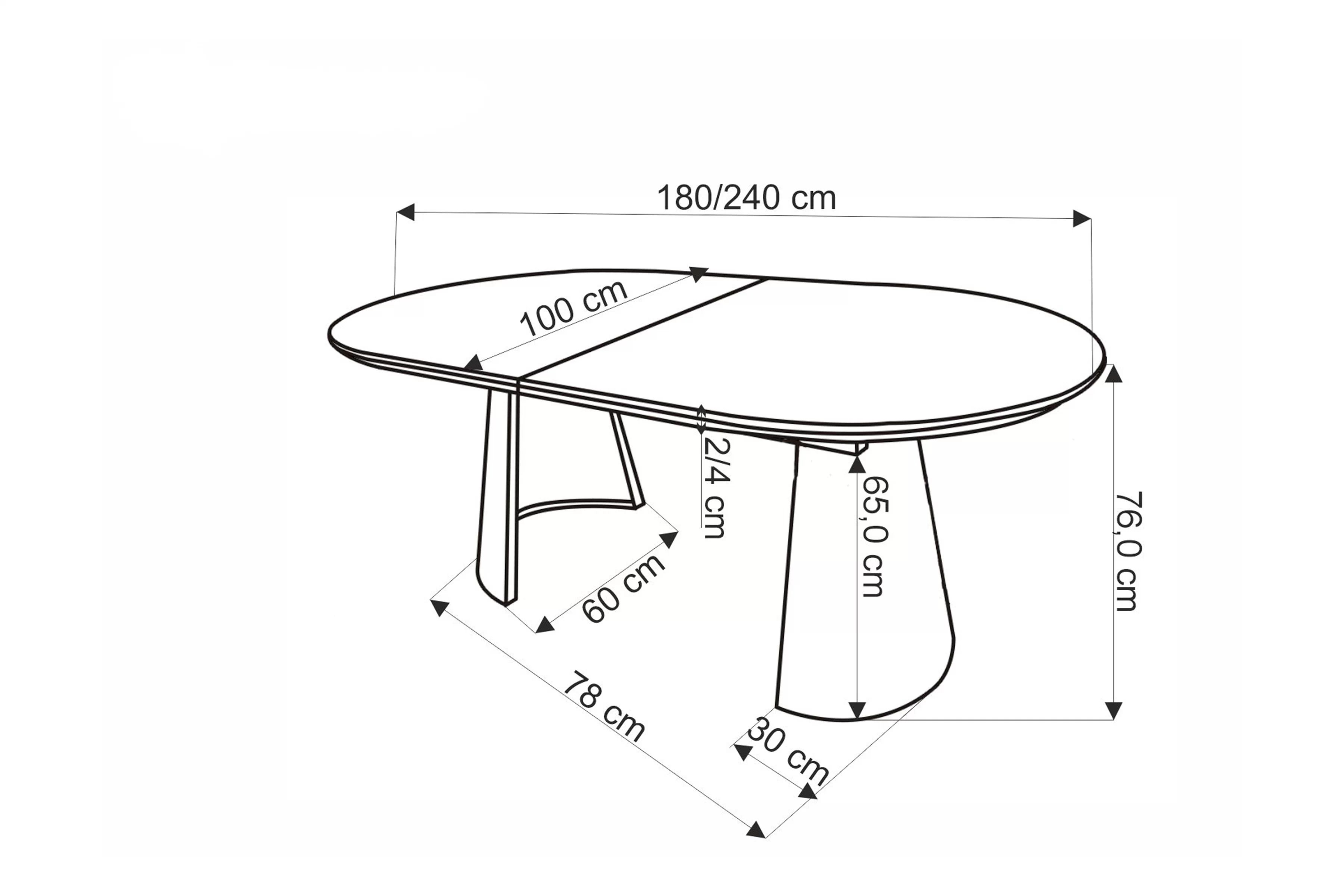 Rozkladací stôl Zavio a 4 stoličky Arelis - prírodný, čierne nohy, béžová Stôl rozkladany Zavio z czterema krzeslami tapicerowanymi Arelis  - prírodné/čierny nožičky/béžový