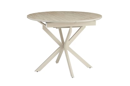 Rozkladací stôl Zinvero 100-135x100 cm keramický - béžový / kašmír