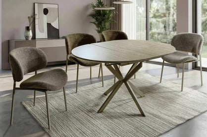 Rozkladací stôl Zinvero 100-135x100 cm keramický - béžový / kašmír Stôl rozkladany Zinvero 100-135x100 cm ceramiczny - Béžová / kašmír