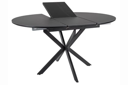 Rozkladací stôl Zinvero 100-135x100 cm keramický - čierny mat / čierny Stôl rozkladany Zinvero 100-135x100 cm ceramiczny - Čierny mat / Čierny