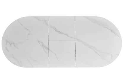 Rozkladací stôl Zinvero 140-180x100 cm keramický - matná biela / čierna Stôl rozkladany Zinvero 140-180x100 cm ceramiczny - biely mat / Čierny