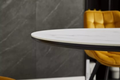 Rozkladací stôl Zinvero 140-180x100 cm keramický - matná biela / čierna Stôl rozkladany Zinvero 140-180x100 cm ceramiczny - biely mat / Čierny