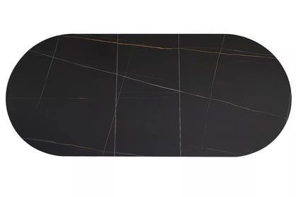 Rozkladací stôl Zinvero 140-180x100 cm keramický - matná čierna / čierna Stôl rozkladany Zinvero 140-180x100 cm ceramiczny - Čierny mat / Čierny