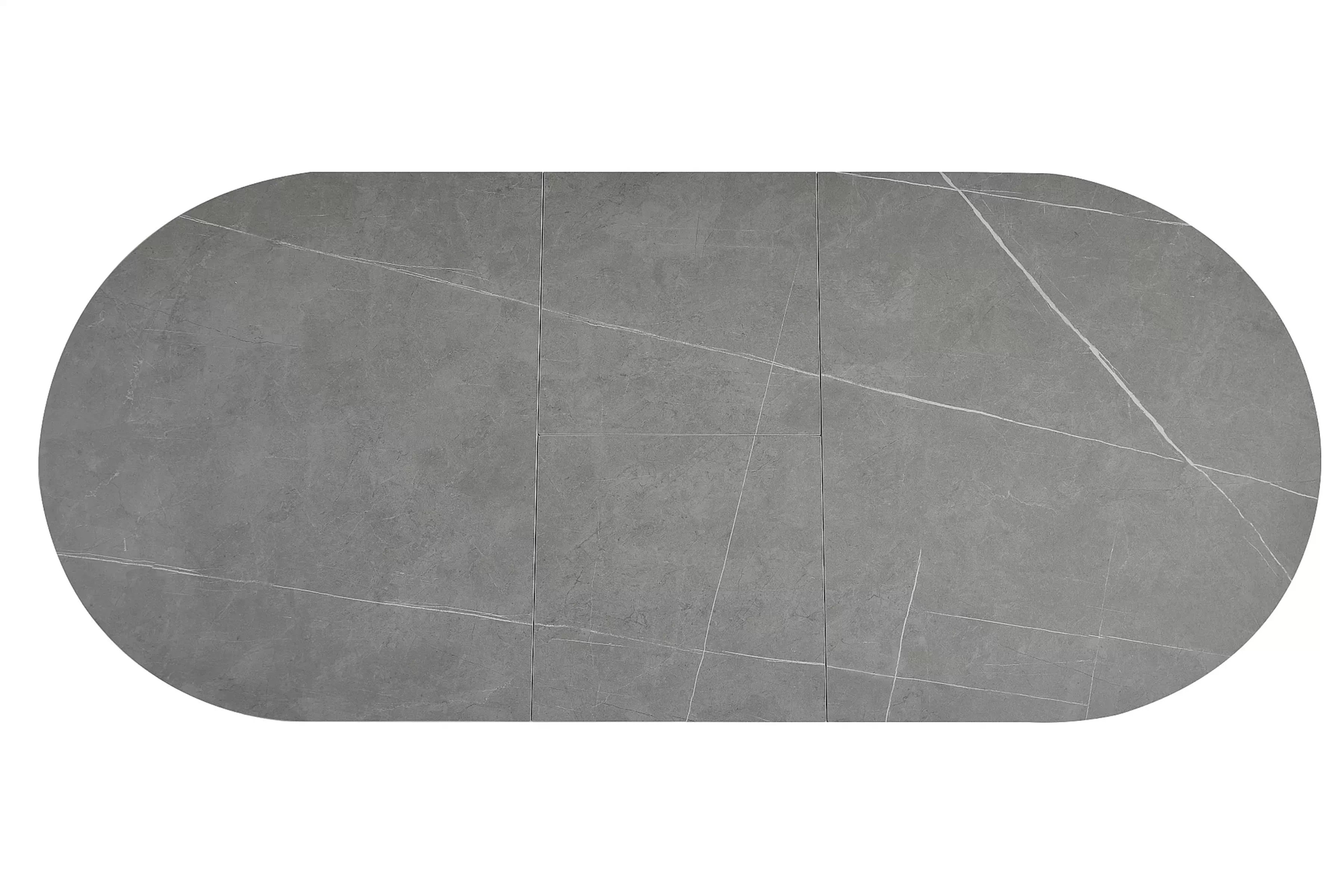 Rozkladací stôl Zinvero 140-180x100 cm keramický - matný sivý / čierny Stôl rozkladany Zinvero 140-180x100 cm ceramiczny - šedý mat / Čierny