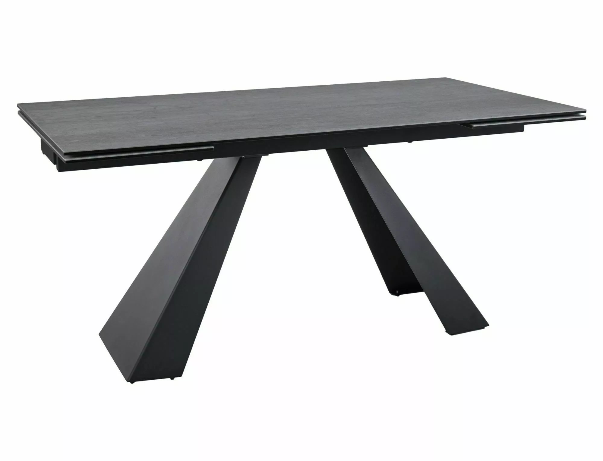 Rozkladací stôl Zanivo 160-240x90 cm keramický - svetlo šedý mramor / čierny stOL salvadore ceramic svetlý šedý pietra di savoia / Čierny mat (160-240)x90