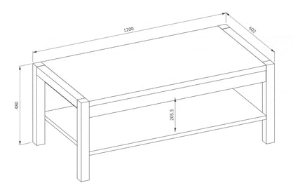 Konferenčný stolík Aktiv 99 - Dub taurus / Čierny Konferenčný stolík Aktiv 99 - 120x60 cm - Dub taurus / Čierny