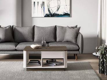 Konferenčný stolík Amberto 90 cm so zásuvkou - kašmír / dub windmill dark Stolík kawowy Amberto 90 cm z szuflada - kašmír / Dub windmill dark