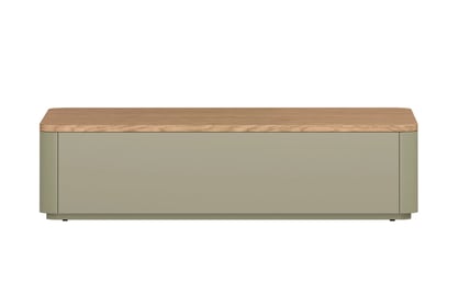 Kávový stolík Amilio 100 cm so zásuvkami - eukalyptus / dub baltic dune Konferenčný stolík Amilio 100 cm s zásuvkami, olivový korpus, doska dub baltic dune