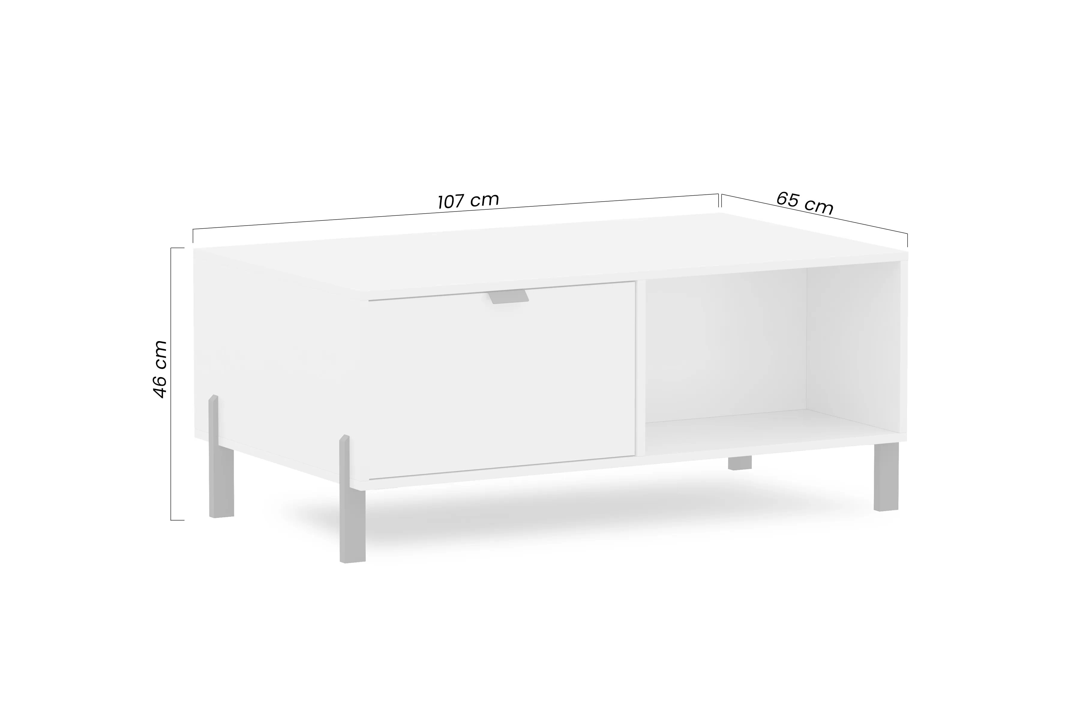 Konferenční stolek Cremona se zásuvkou - písková béžová stolek kawowy Cremona z szuflada - béžová Pískový 