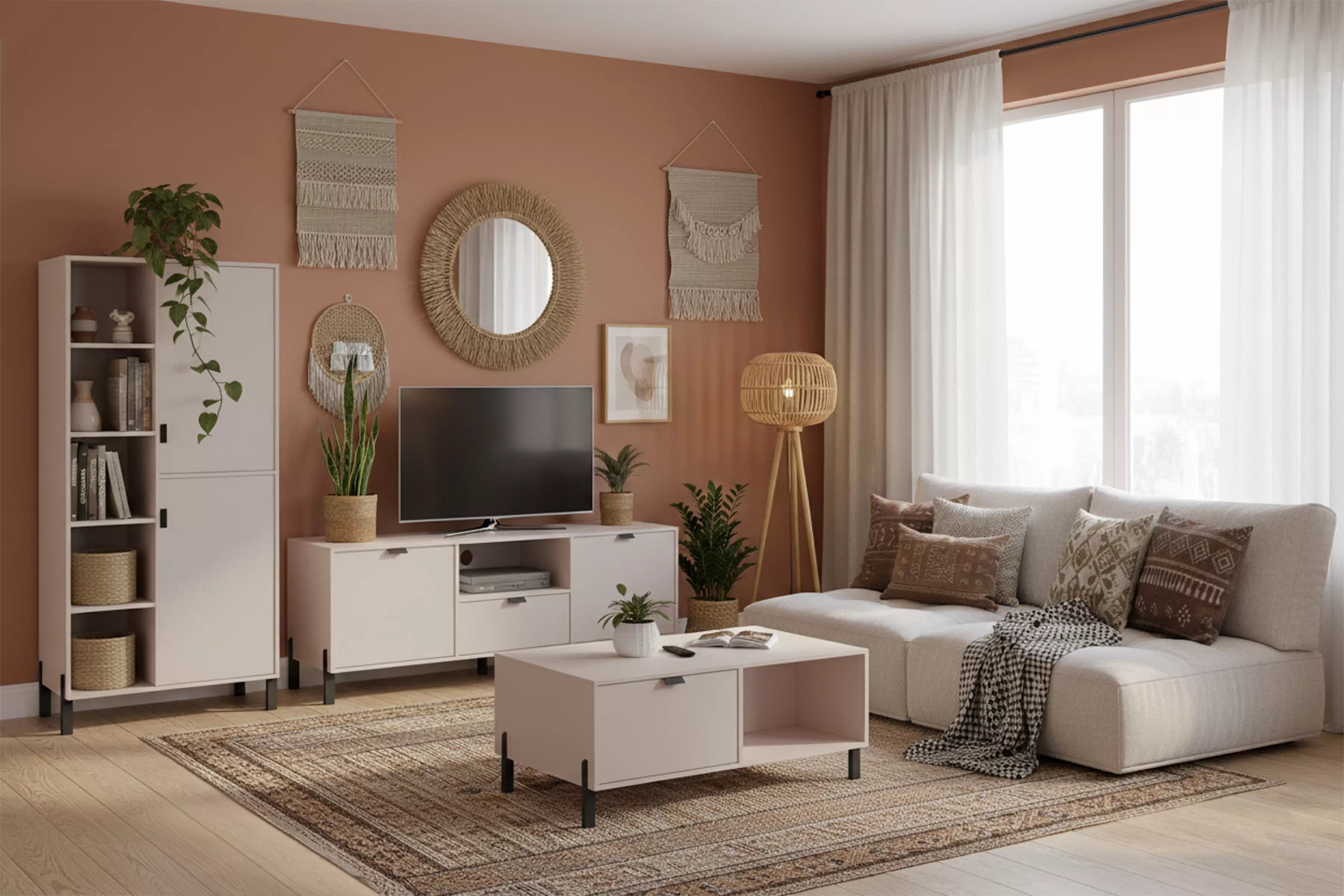 Konferenční stolek Cremona se zásuvkou - písková béžová stolek kawowy Cremona z szuflada - béžová Pískový 