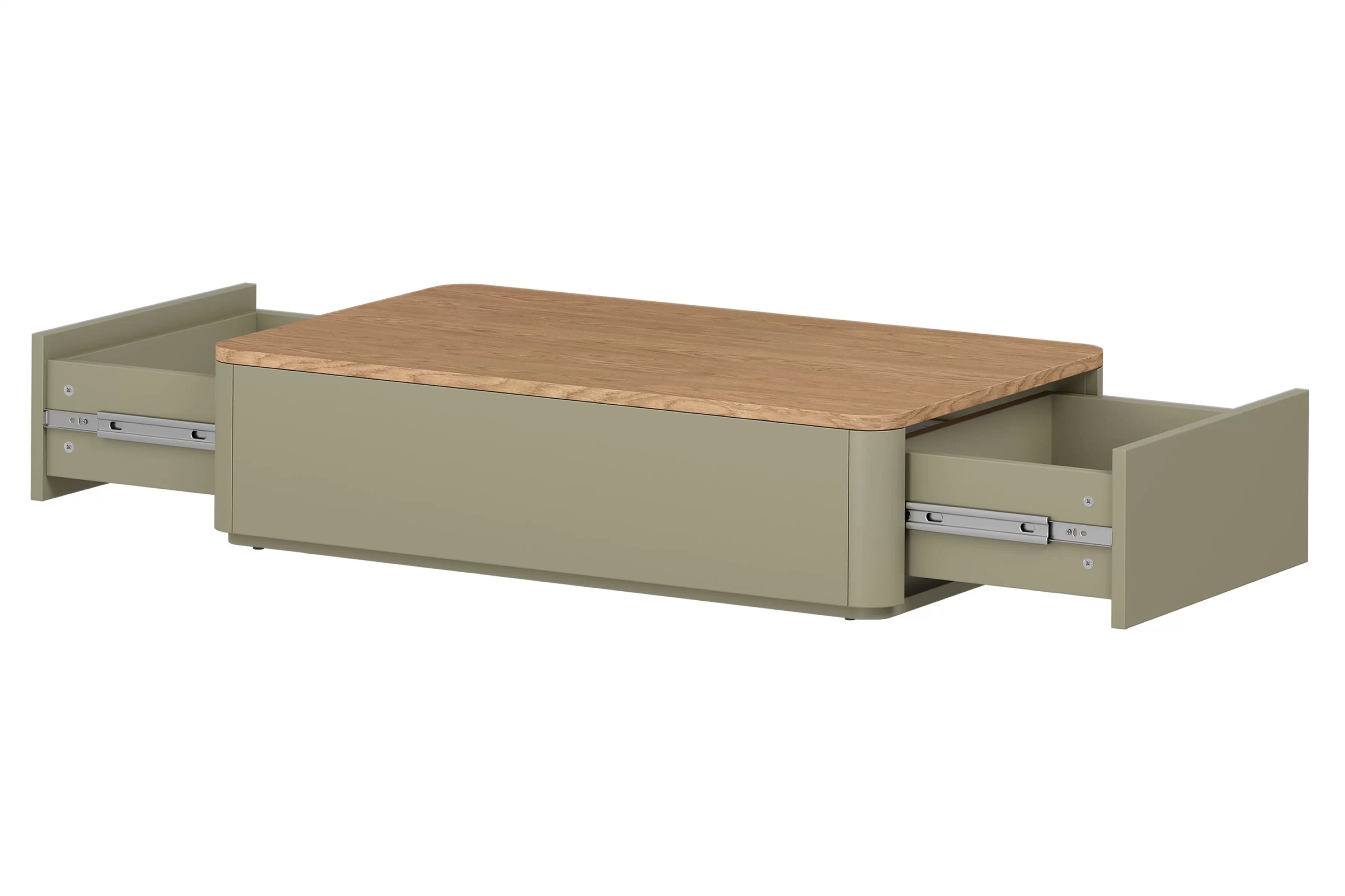 Konferenčný stolík Elivo 100 cm so zásuvkami - eukalyptus / dub baltic dune Stolík kawowy Elivo 100 cm so zásuvkami - eukaliptus / Dub baltic dune