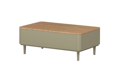 stolek kawowy Elivo 100 cm se zásuvkami na nožkách - eukaliptus / dub baltic dune