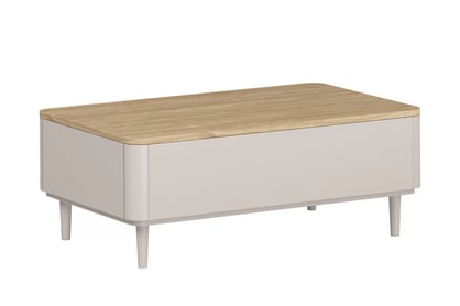 Konferenčný stolík Elivo 100 cm na nožičkách - kašmírová / dub olejovaný
