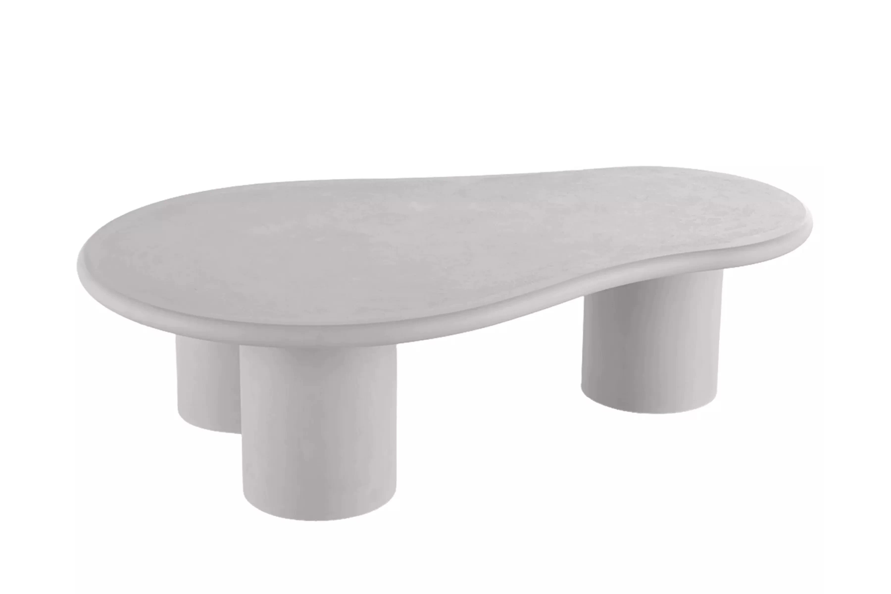 Kávový stolík Gisela 130 cm do obývačky - svetlošedý Stolík kawowy Gisela 130 cm do obývacej izby - svetlý šedý