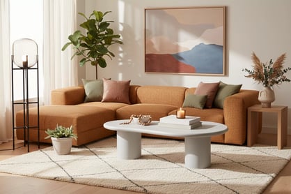 Kávový stolík Gisela 130 cm do obývačky - svetlošedý Stolík kawowy Gisela 130 cm do obývacej izby - svetlý šedý