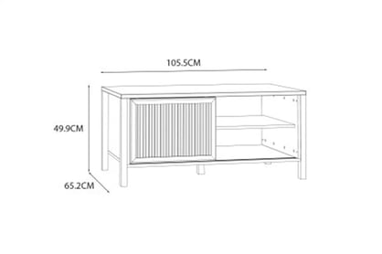 Konferenční stolek Jytana 100 cm s lamelami - dub mauvella / černá Konferenční stolek Jytana z lamelami 100 cm - Dub mauvella / Černý 