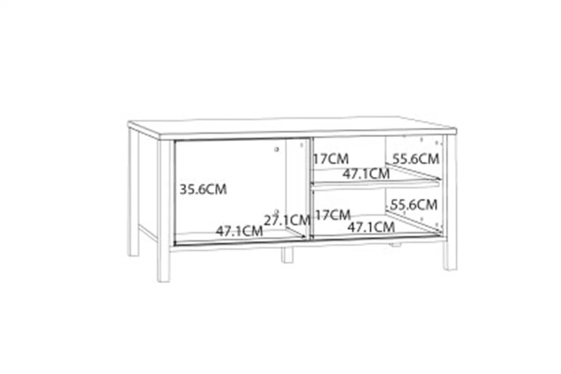 Konferenčný stolík Jytana s lamelami 100 cm - dub mauvella / čierna Konferenčný stolík Jytana z lamelami 100 cm - Dub mauvella / Čierny 