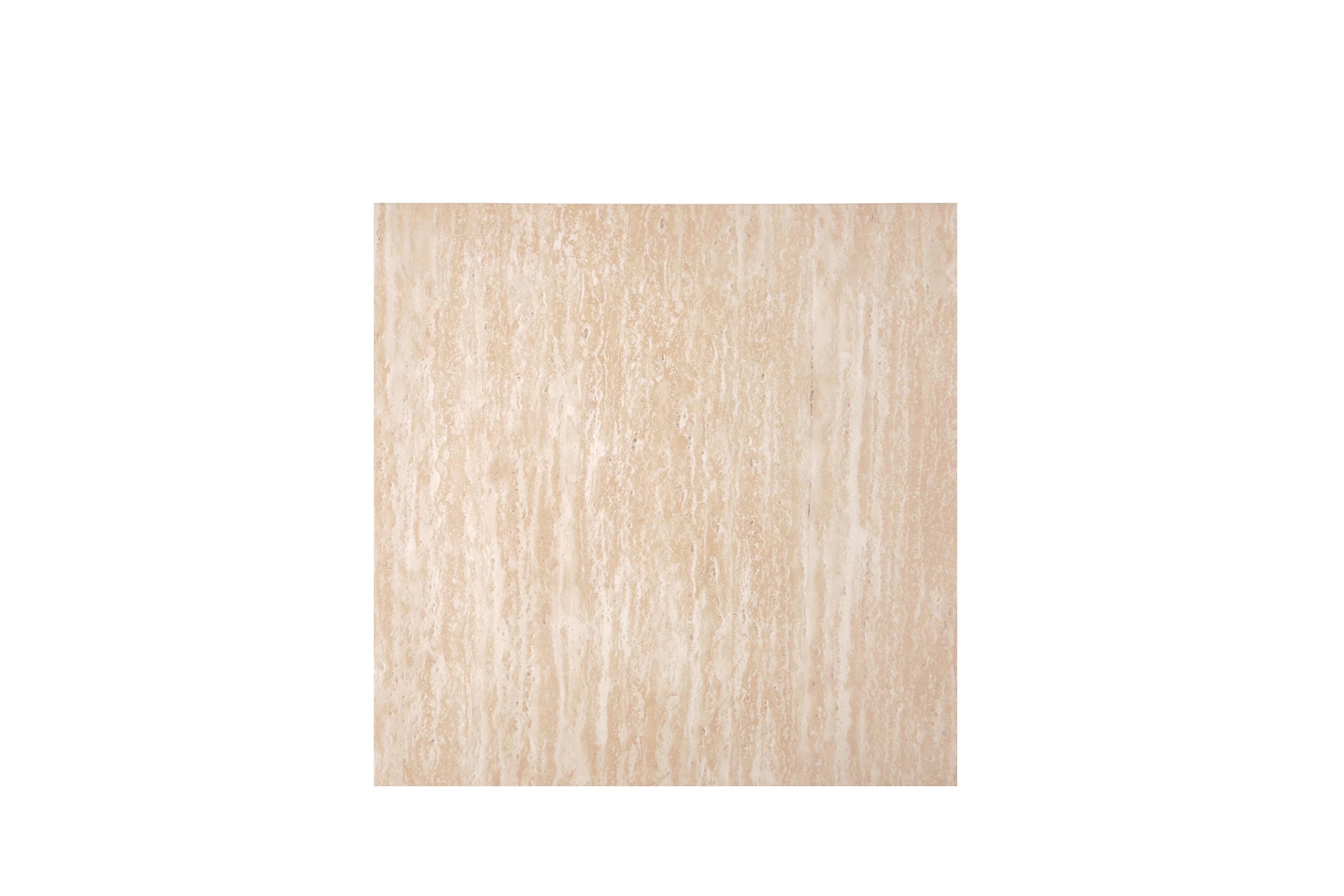 Štvorcový konferenčný stolík Novula 45 cm - travertín Stolík kawowy kwadratowy Novula 45 cm - Travertín