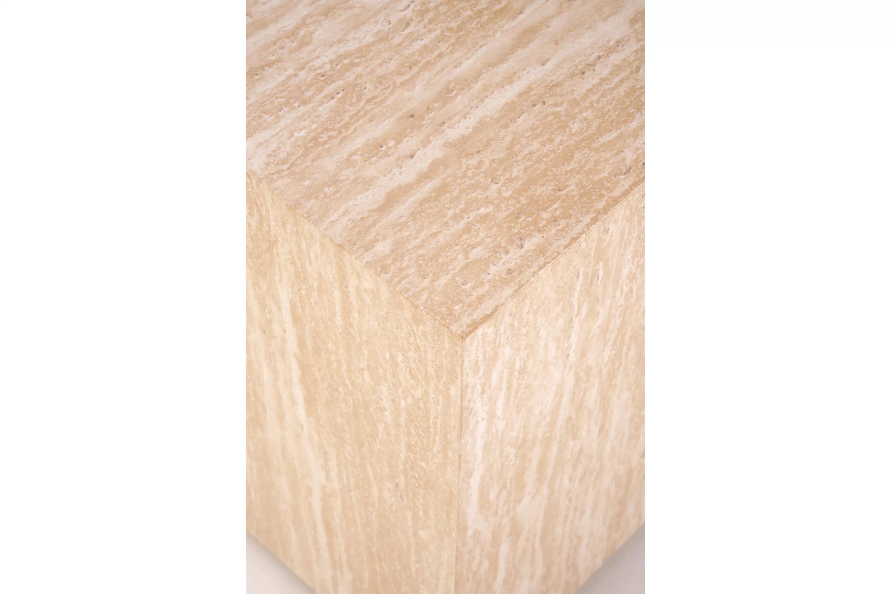 Štvorcový konferenčný stolík Novula 45 cm - travertín Stolík kawowy kwadratowy Novula 45 cm - Travertín