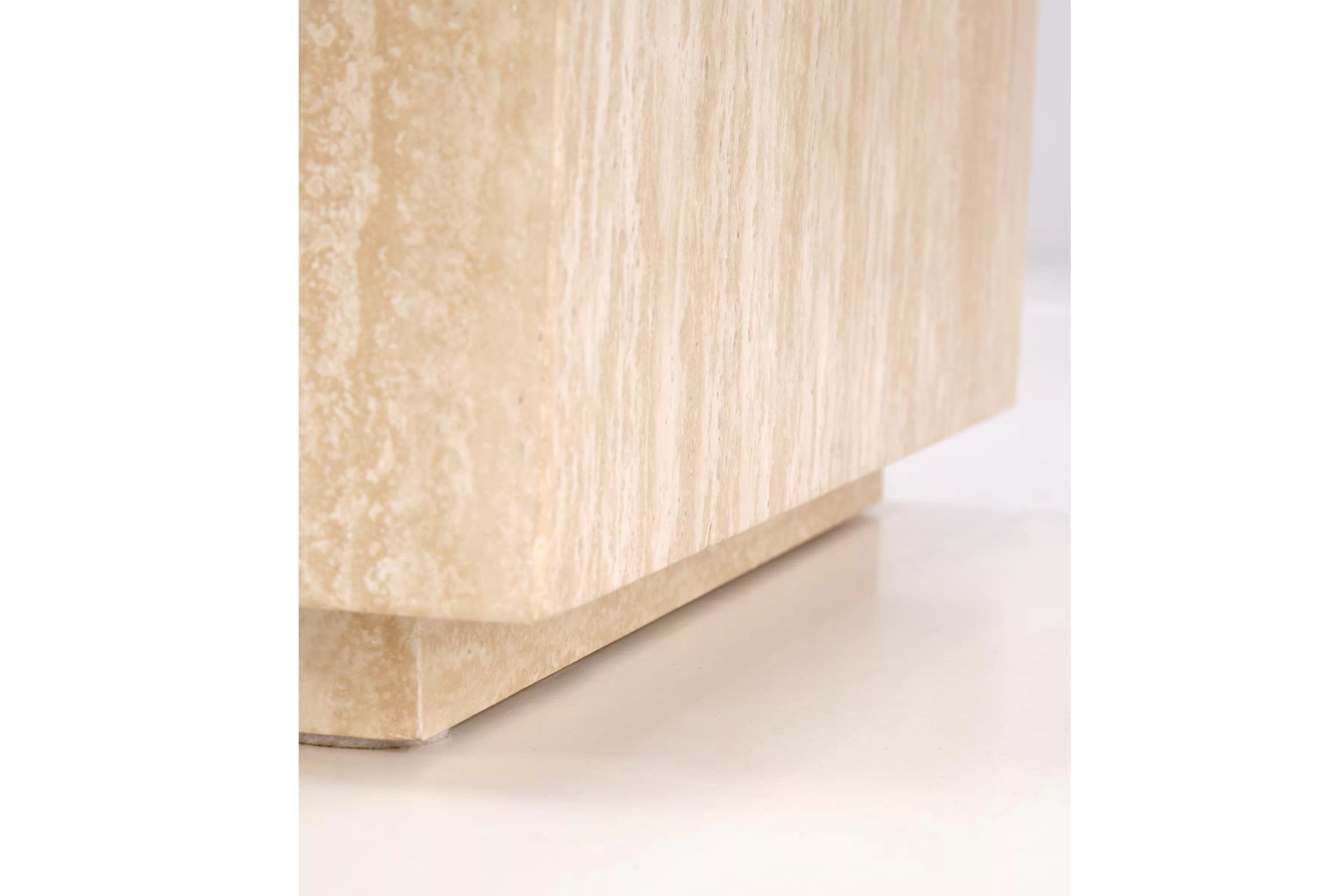 Štvorcový konferenčný stolík Novula 45 cm - travertín Stolík kawowy kwadratowy Novula 45 cm - Travertín