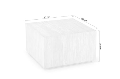 Štvorcový konferenčný stolík Novula 60 cm - travertín Stolík kawowy kwadratowy Novula 60 cm - Travertín