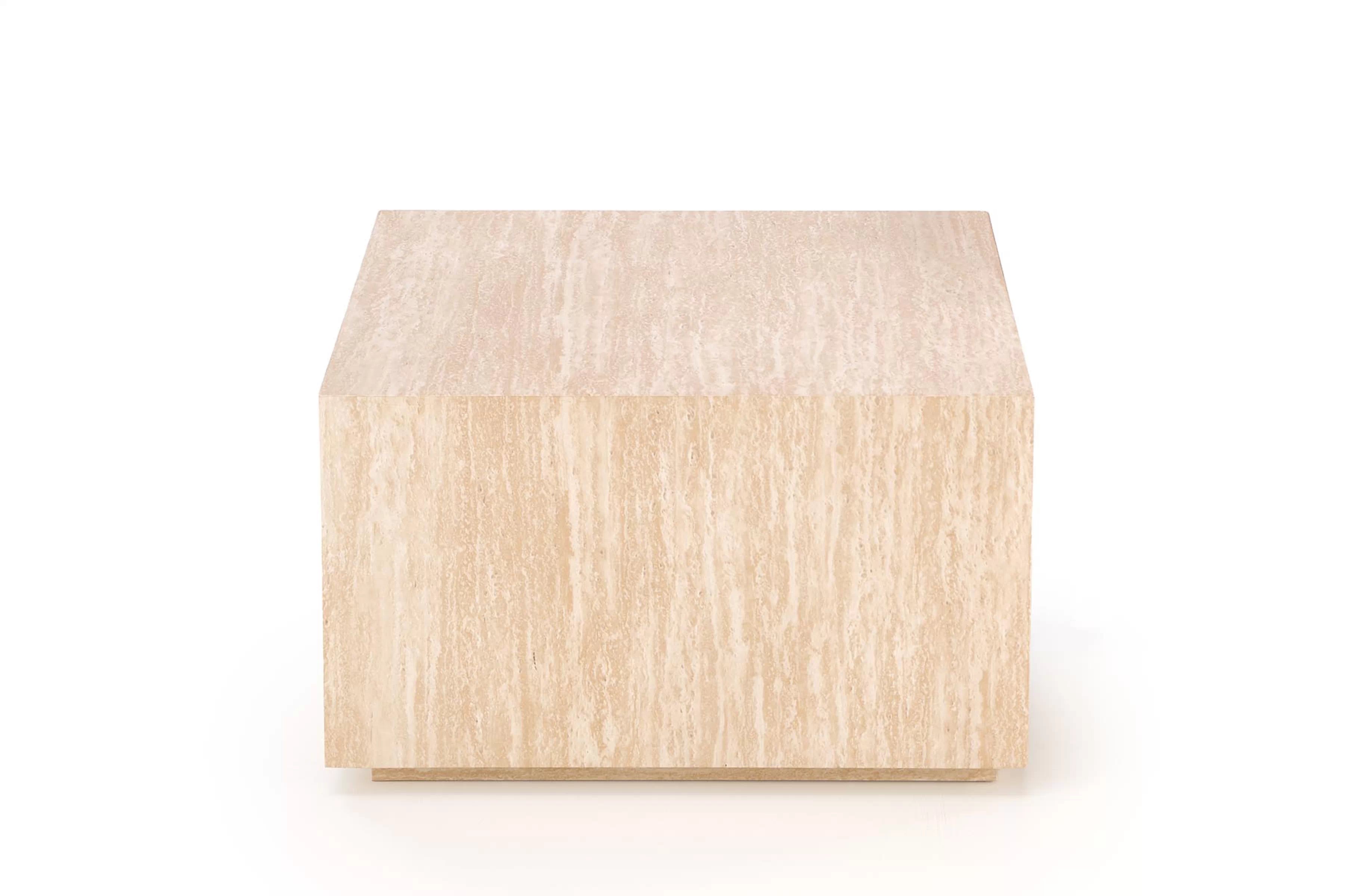 Štvorcový konferenčný stolík Novula 60 cm - travertín Stolík kawowy kwadratowy Novula 60 cm - Travertín