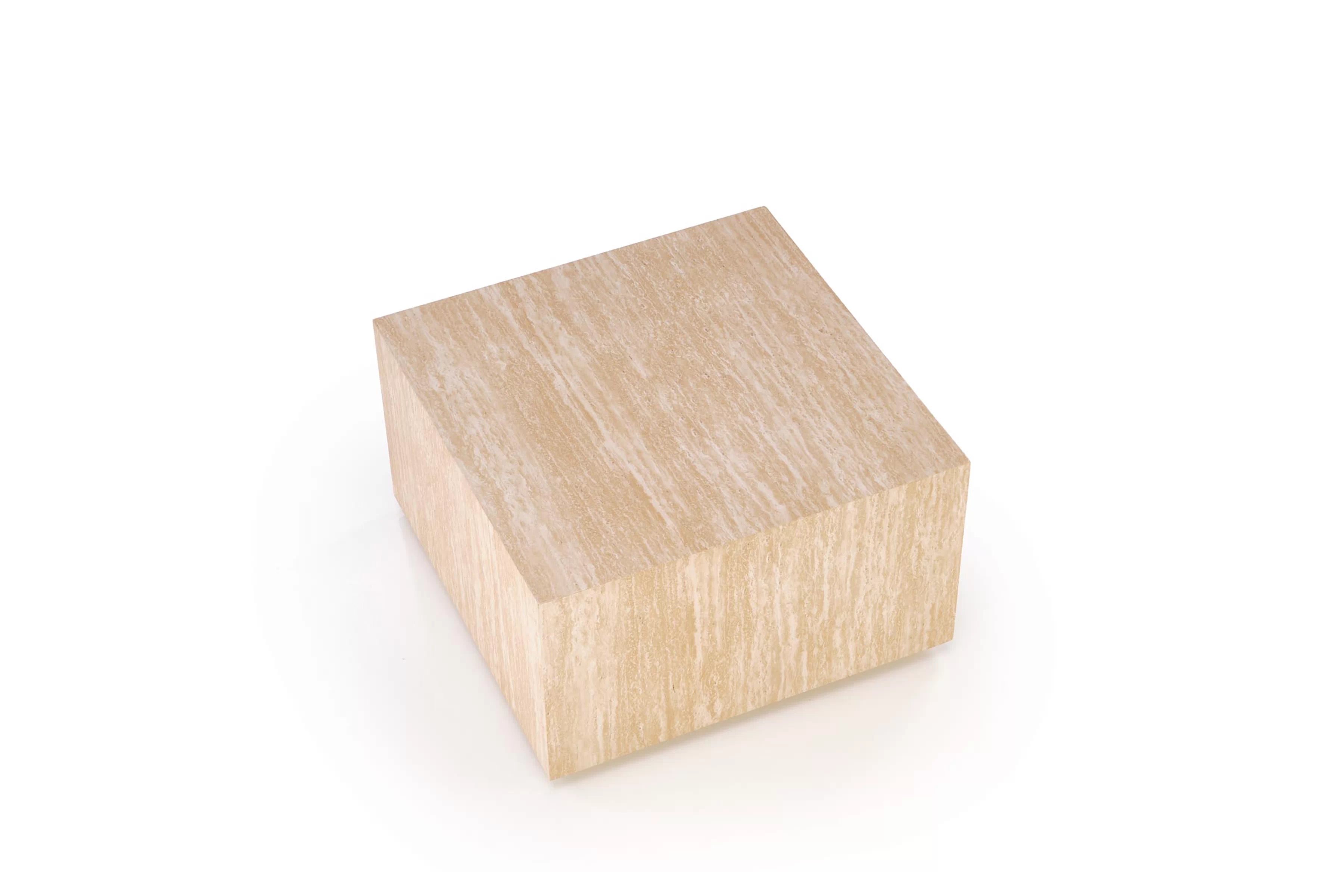 Štvorcový konferenčný stolík Novula 60 cm - travertín Stolík kawowy kwadratowy Novula 60 cm - Travertín