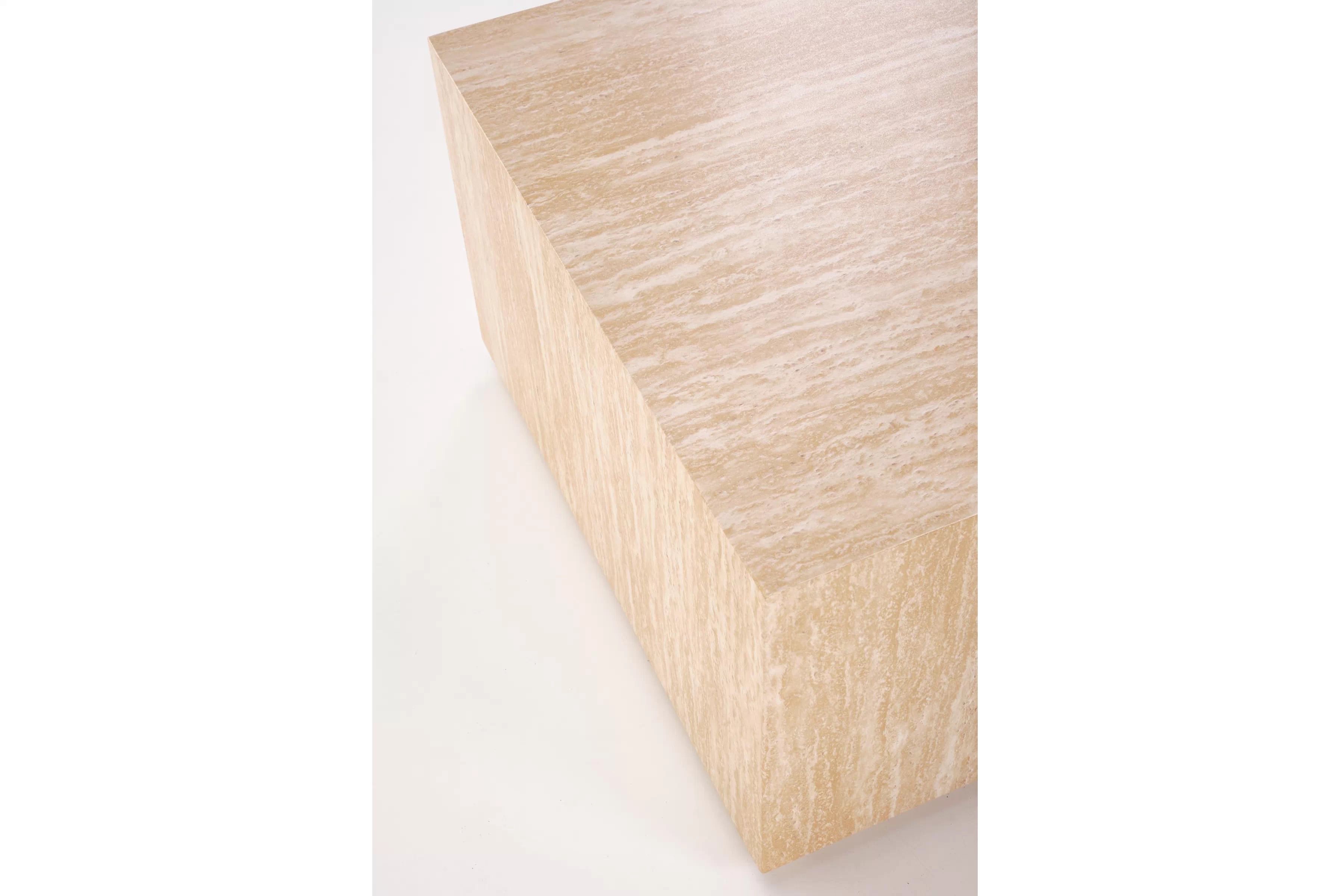 Štvorcový konferenčný stolík Novula 60 cm - travertín Stolík kawowy kwadratowy Novula 60 cm - Travertín