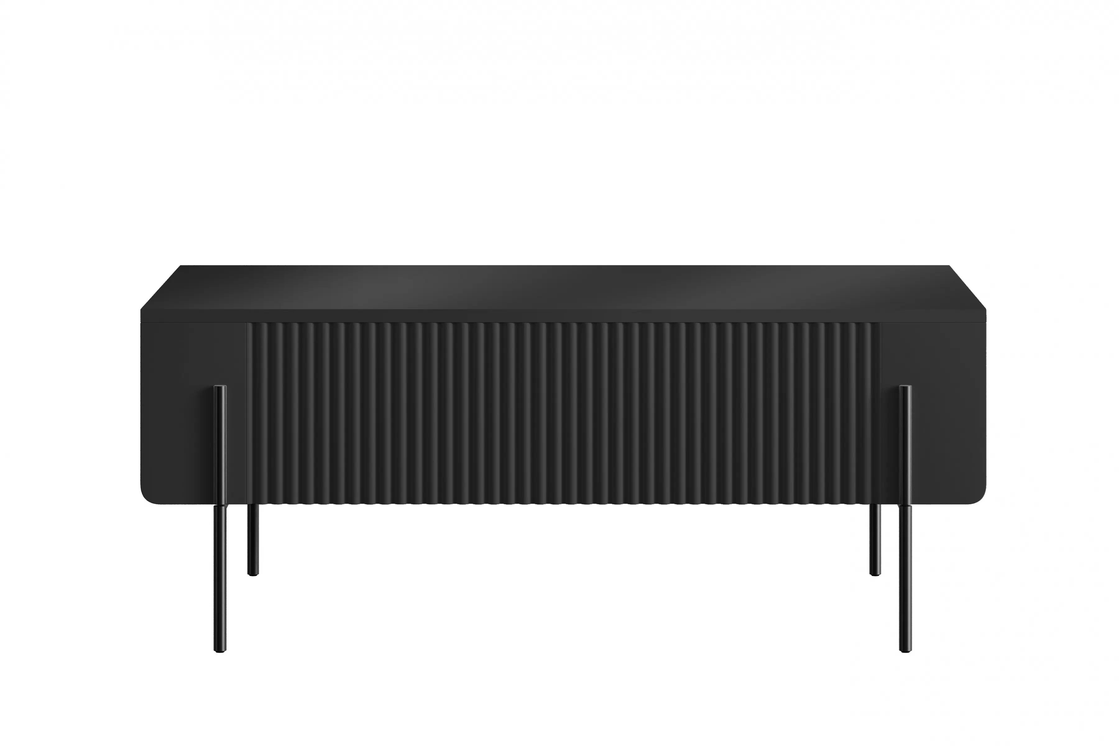 Konferenčný stolík Malmi 100 cm - čierny mat / čierna Stolík kawowy Malmi 100 cm so zásuvkami - Čierny mat / čierny nozki