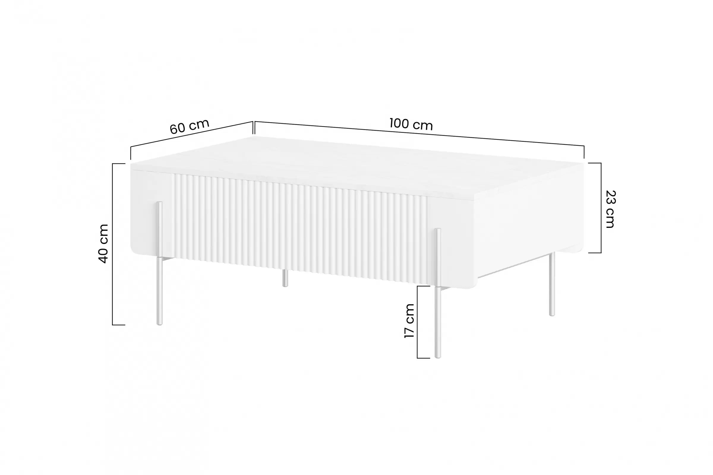 Kávový stolík Malmi 100 cm so zásuvkami - kasmír / krémová biela / zlaté nohy Stolík kawowy Malmi 100 cm so zásuvkami - kašmír / crema bianca / zlote nozki