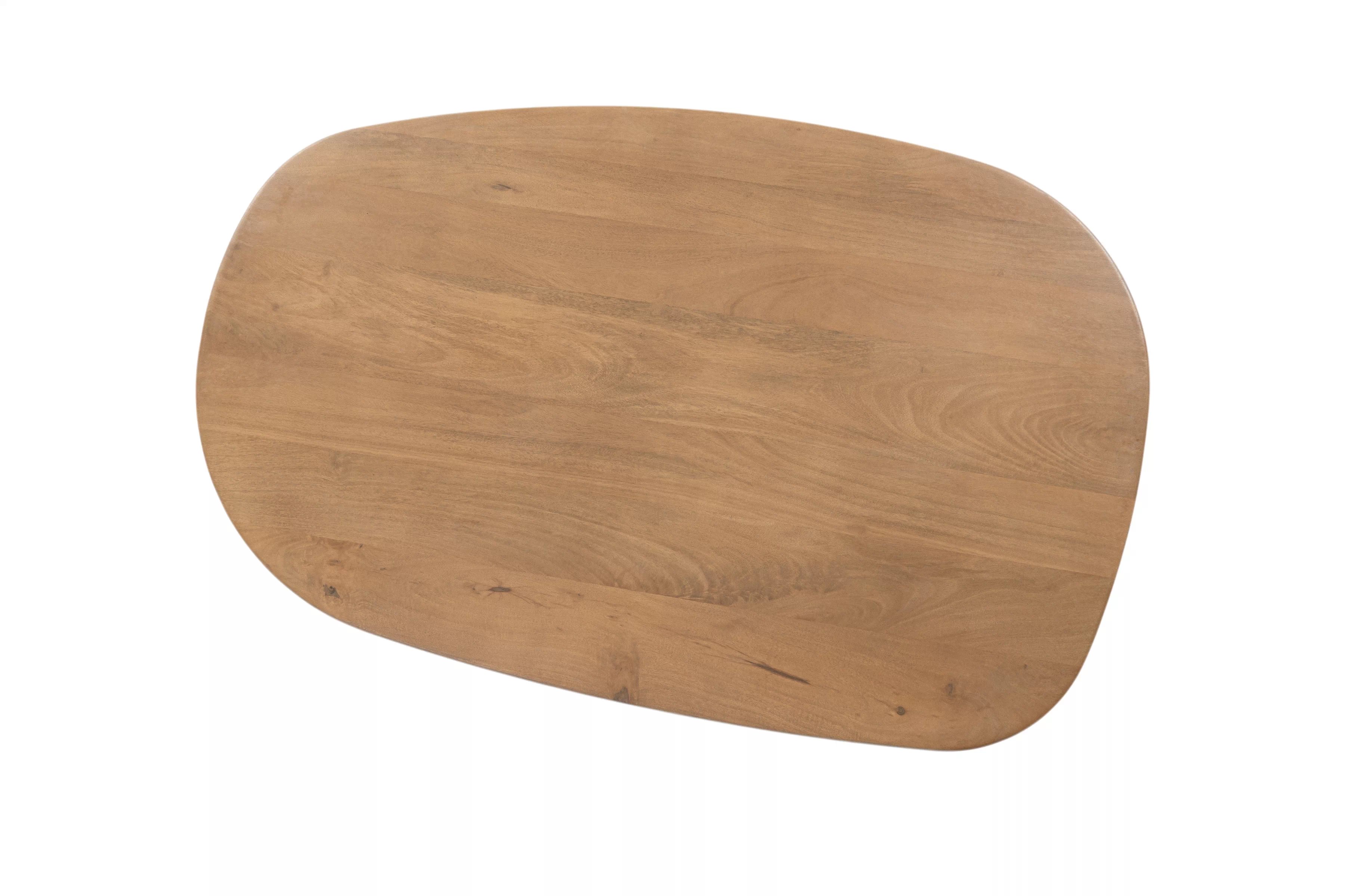 Ovalný konferenčný stolík Moku 110x70 cm - prírodné mango Stolík kawowy Moku owalny 110x70 cm - Drevo mango prírodné