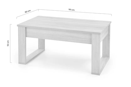 Konferenční stolek Kamori 110x60 cm - bílý stolek kawowy Nea 110x60 cm - bílá