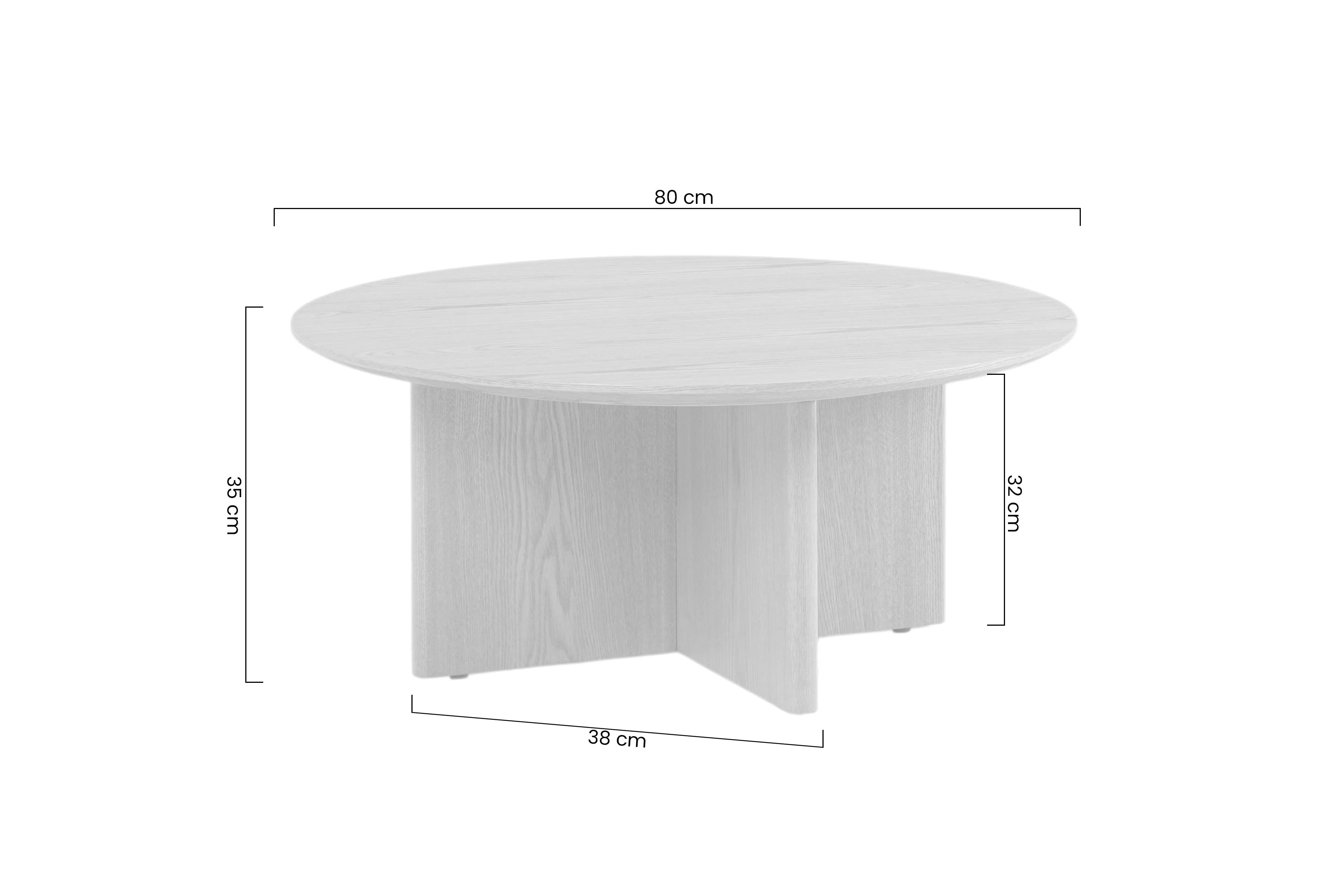 Okrúhly konferenčný stolík Nomis 80 cm - javor / jaseň Stolík kawowy Nomis 80 cm okrúhly- miel 