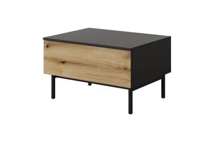 Konferenční stolek Noro 80 cm se zásuvkou - dub evoke / černá stolek kawowy Noro 80 cm z szuflada - dub evoke / černá