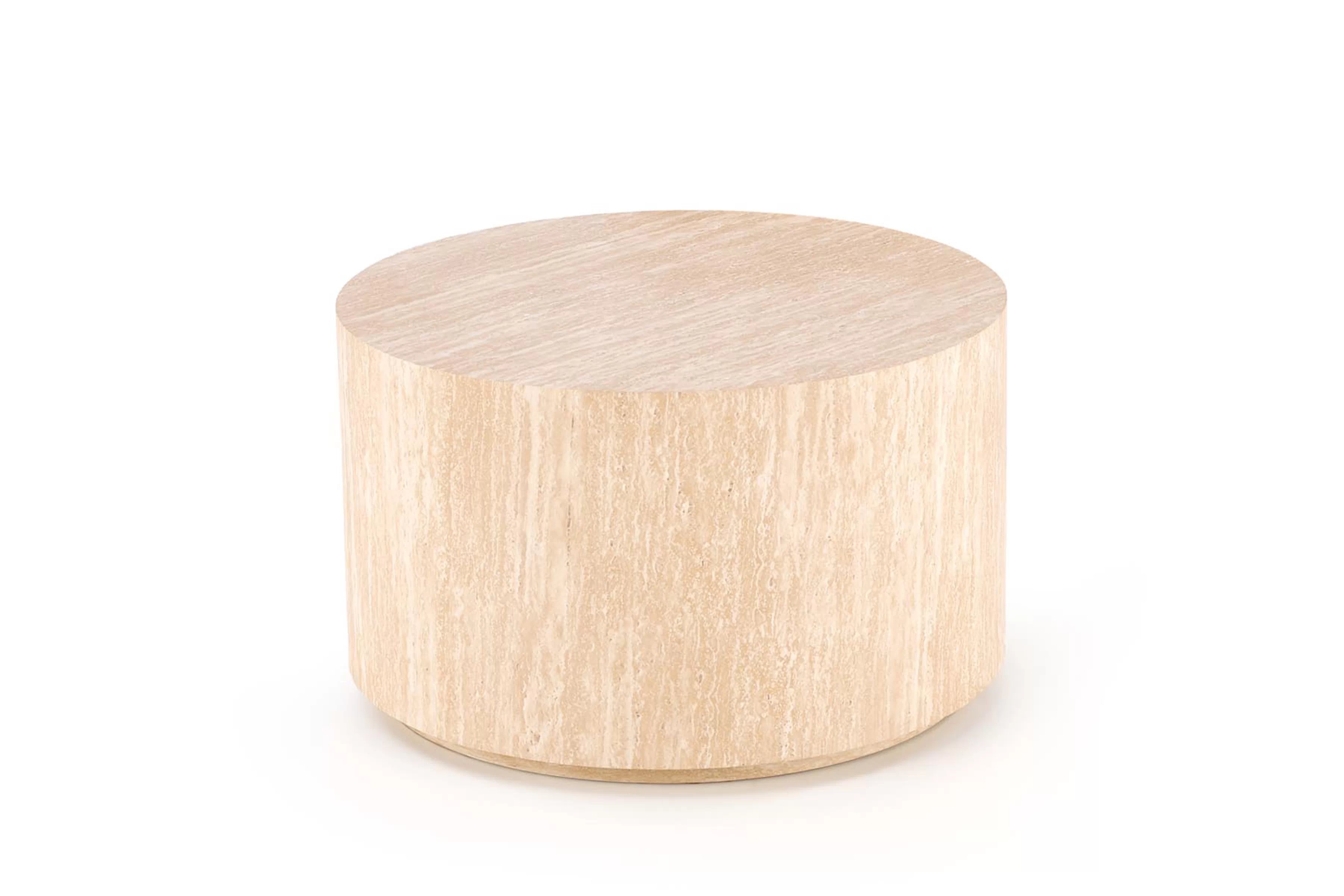 Okrúhly konferenčný stolík Novula 60 cm - travertín Stolík kawowy Novula okrúhly60 cm - Travertín