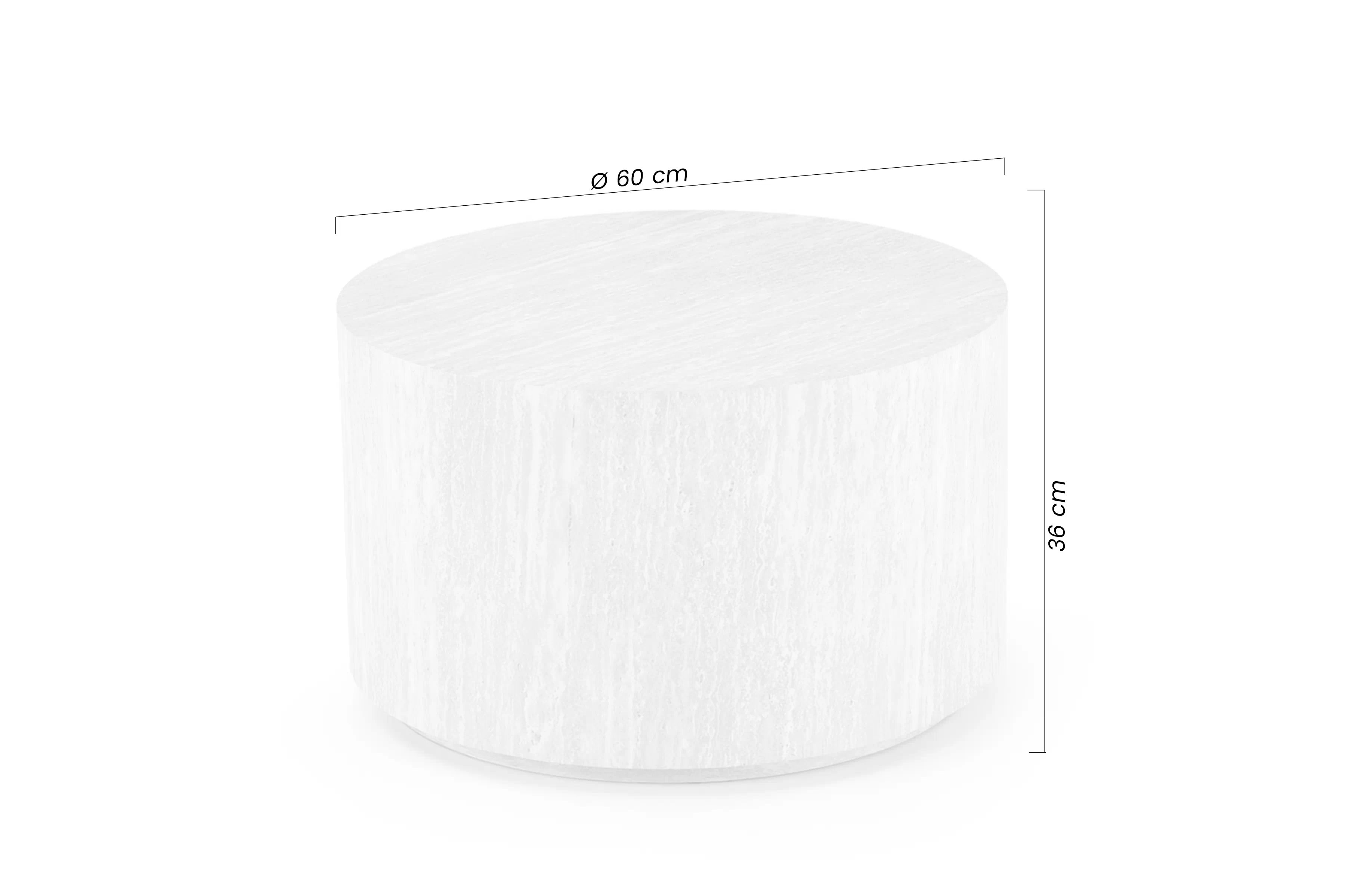 Okrúhly konferenčný stolík Novula 60 cm - travertín Stolík kawowy Novula okrúhly60 cm - Travertín