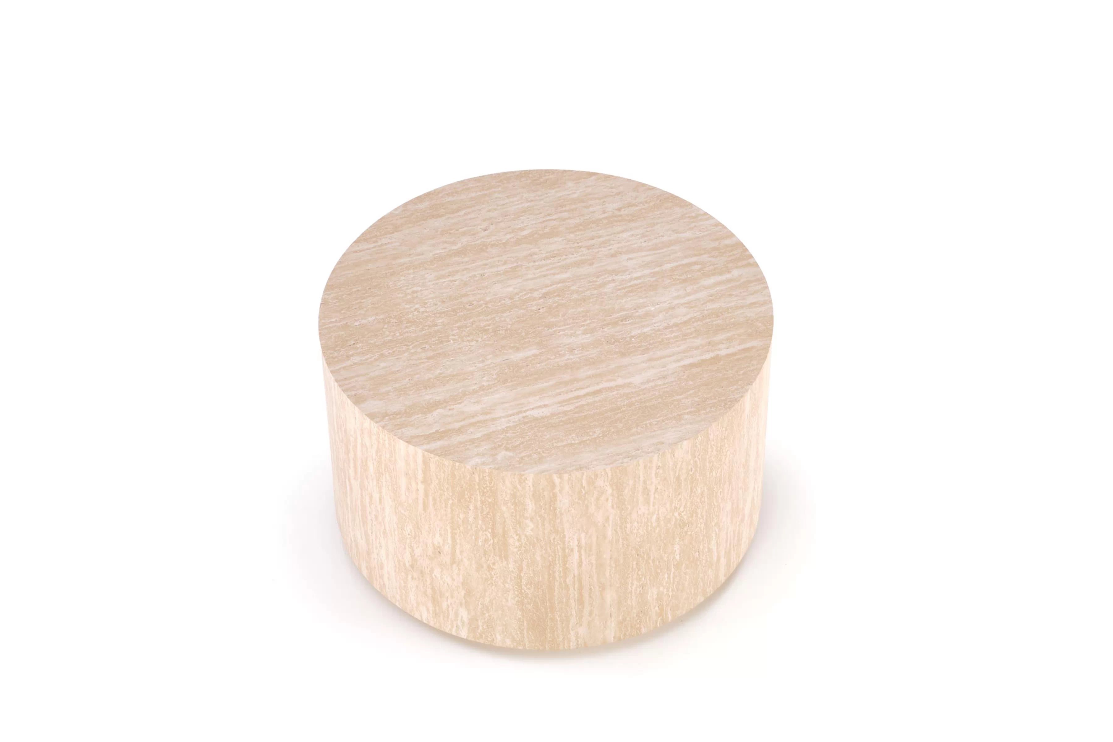 Okrúhly konferenčný stolík Novula 60 cm - travertín Stolík kawowy Novula okrúhly60 cm - Travertín