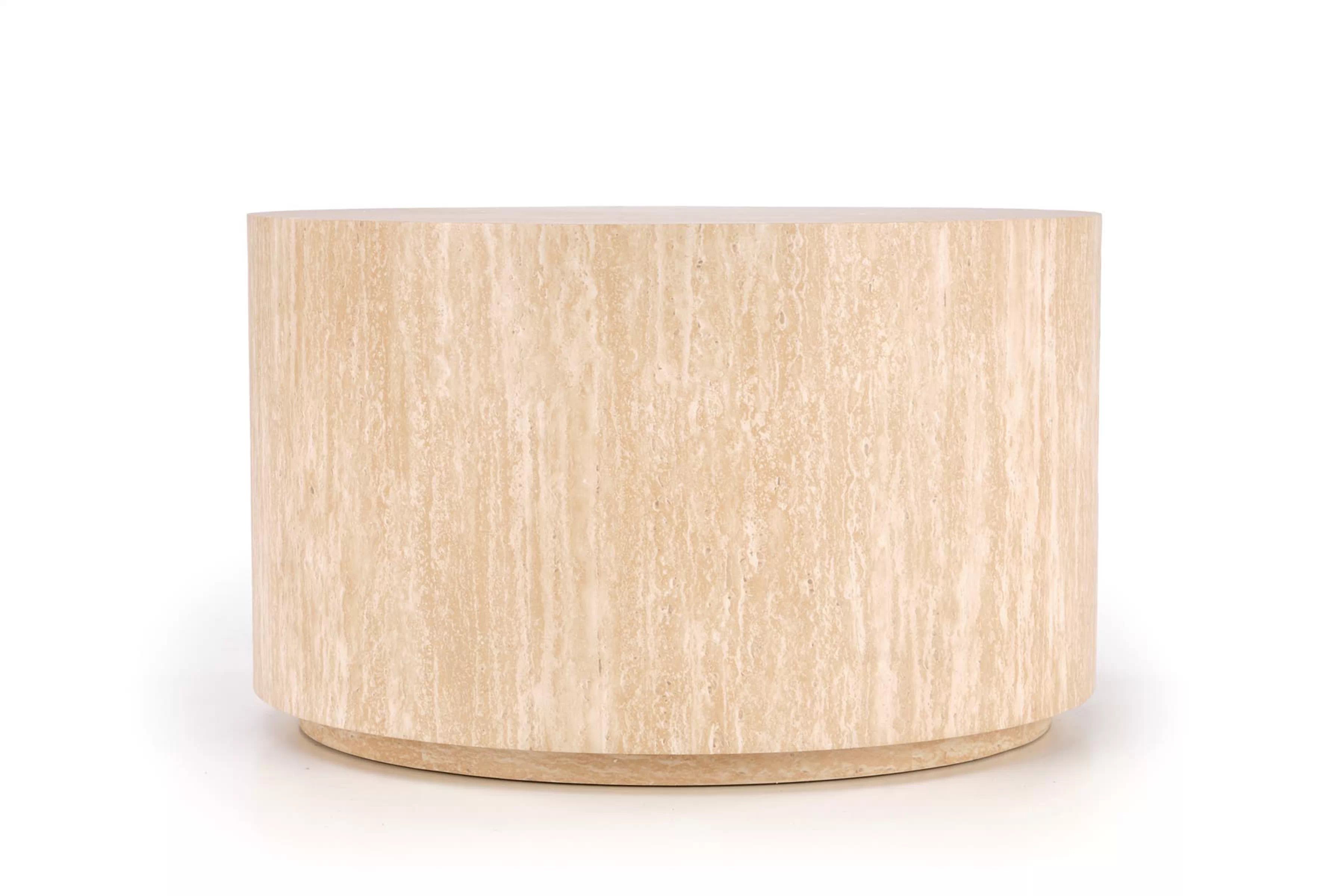 Okrúhly konferenčný stolík Novula 60 cm - travertín Stolík kawowy Novula okrúhly60 cm - Travertín