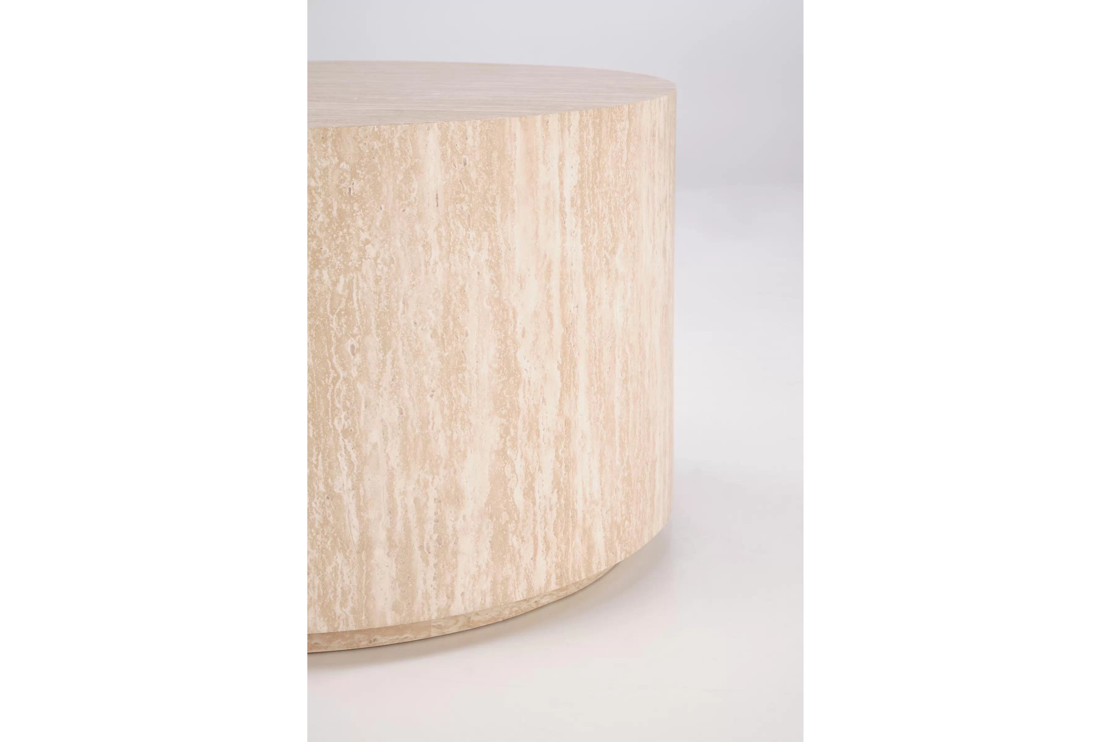 Okrúhly konferenčný stolík Novula 60 cm - travertín Stolík kawowy Novula okrúhly60 cm - Travertín