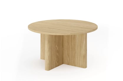 Kulaty konferenční stolek Bellora 90 cm - olejovaný dub