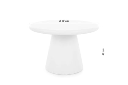 Okrúhly konferenčný stolík Clav 60 cm - svetlošedý Stolík kawowy okragly Clav 60 cm - svetlý šedý