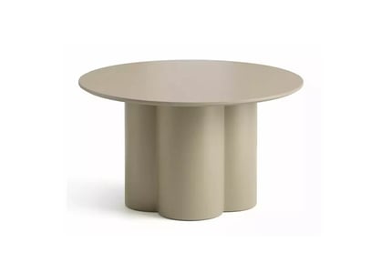 Okrúhly konferenčný stolík Cylindus 80 cm - tmavý béžový