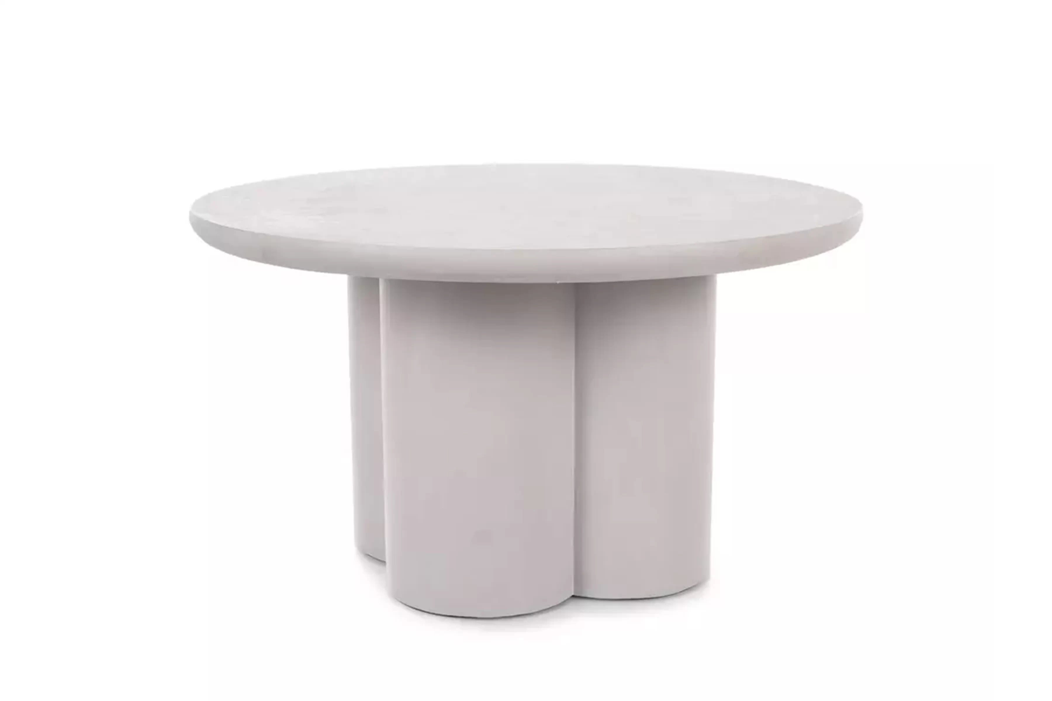 Okrúhly konferenčný stolík Cylindus 80 cm - svetlosivý Stolík kawowy okragly Cylindus 80 cm - svetlý šedý