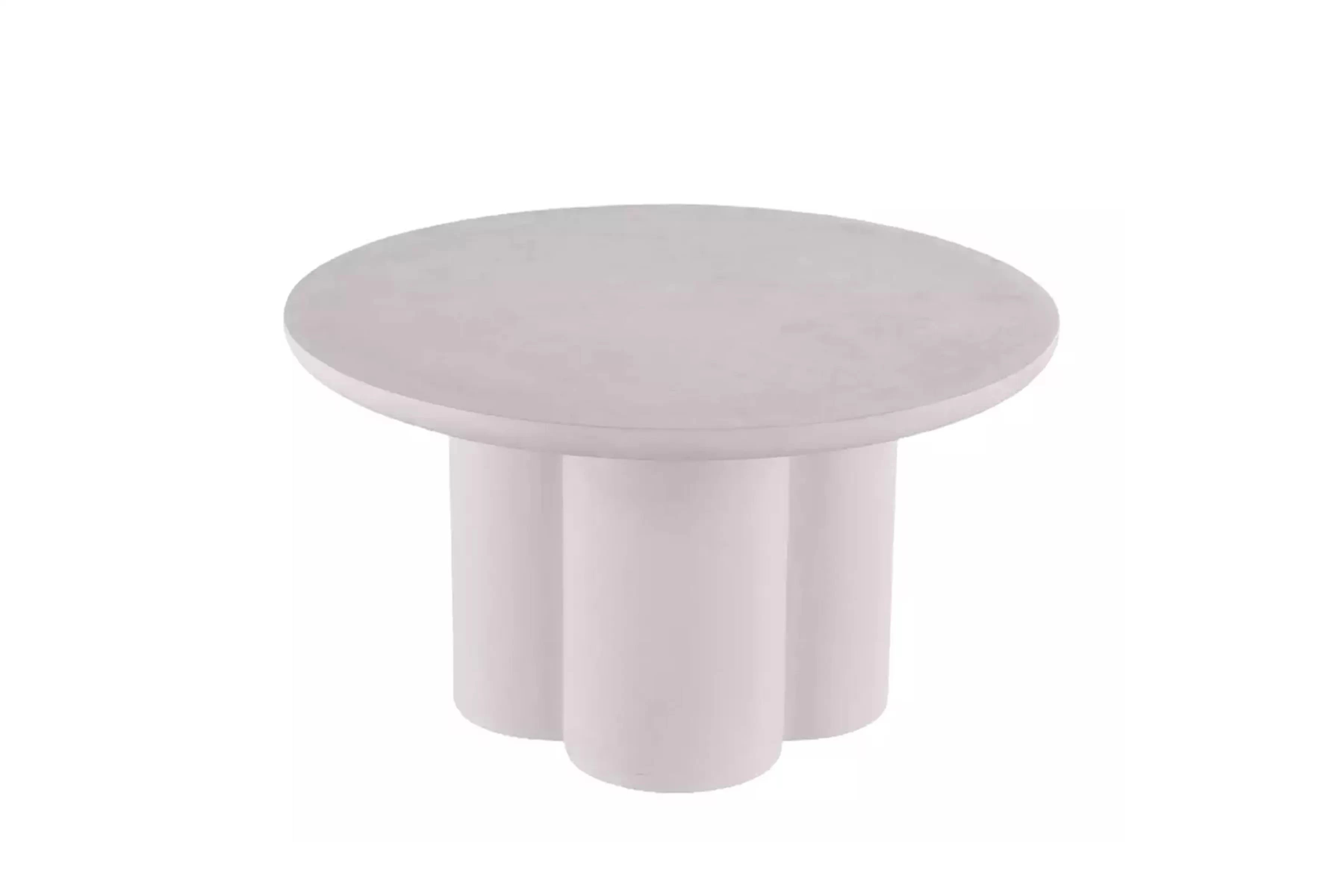 Okrúhly konferenčný stolík Cylindus 80 cm - svetlosivý Stolík kawowy okragly Cylindus 80 cm - svetlý šedý