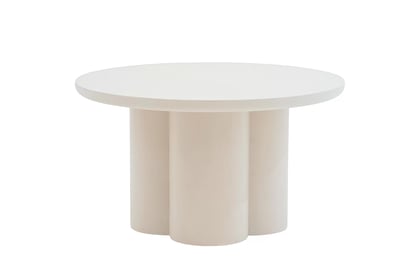 Kulaty konferenční stolek Cylindus 80 cm - béžový