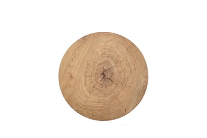 Okrúhly konferenčný stolík Liviano - 45 cm s kovovými nohami - prírodný dub / čierny Stolík kawowy okragly Liviano 45 cm z metalowymi nogami - Dub prírodné / Čierny