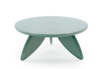 Okrúhly konferenčný stolík Lumis 80 cm - modrý