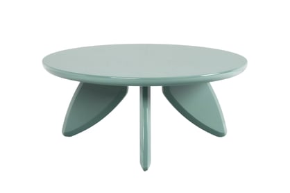 Kulaty konferenční stolek Lumis 80 cm - zelený