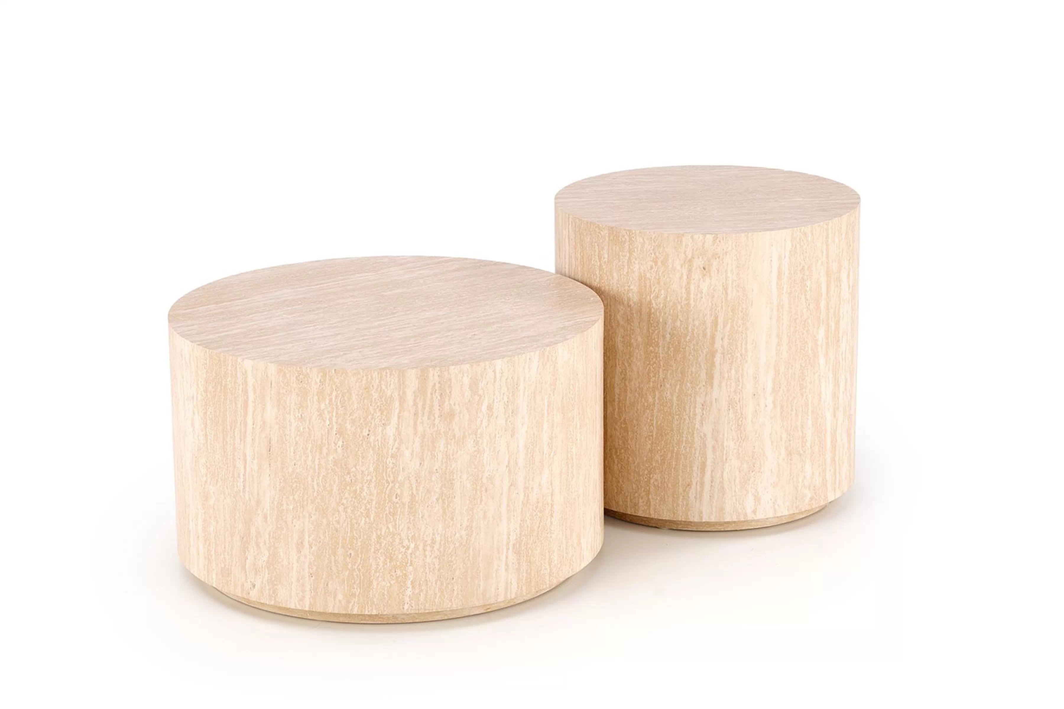 Okrúhly konferenčný stolík Novula 45 cm - travertín Stolík kawowy okragly Mensa 45 cm - Travertín